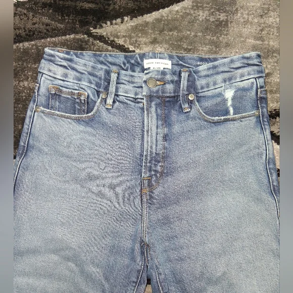 EUC Good American Size 6/28 Good Legs Mid Rise Flare Blue Jeans!! - Picture 12 of 16